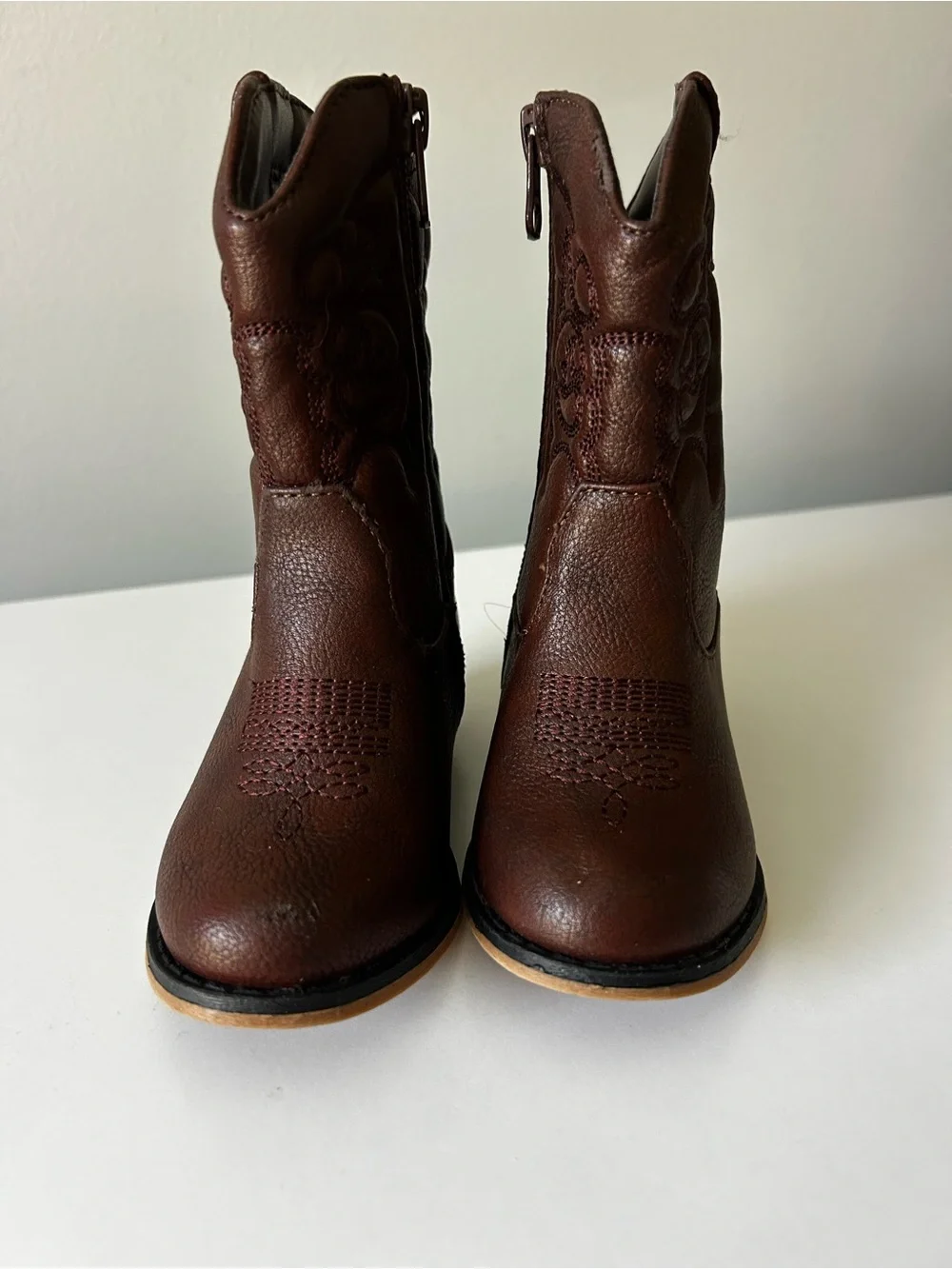 Cat & Jack girls Brown Cowboy Boots - Classic Western Style size 6T NEW